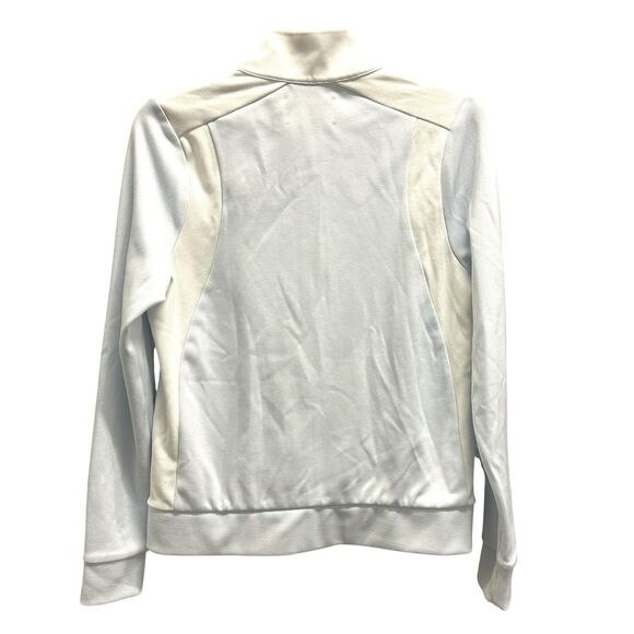 Tory Burch Sport Track Jacket Womens Light Blue/White Pockets Zipper Size Small - Picture 8 of 9